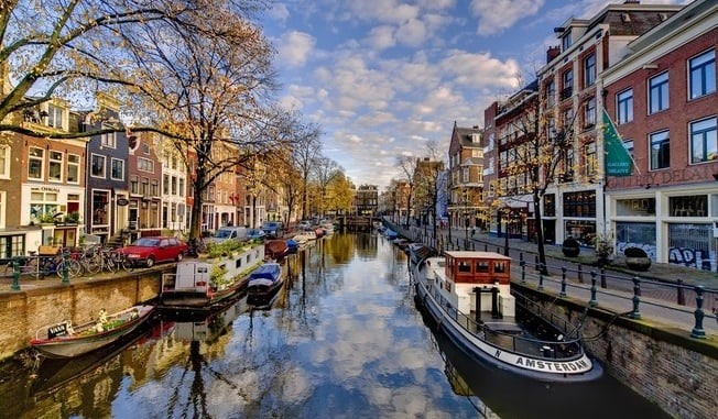 Canal Singel em Amsterdã