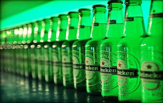 Cervejas Heineken em Amsterdã