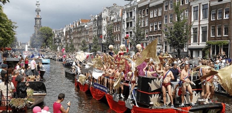 Festival do orgulho LGBTI em Amsterdã