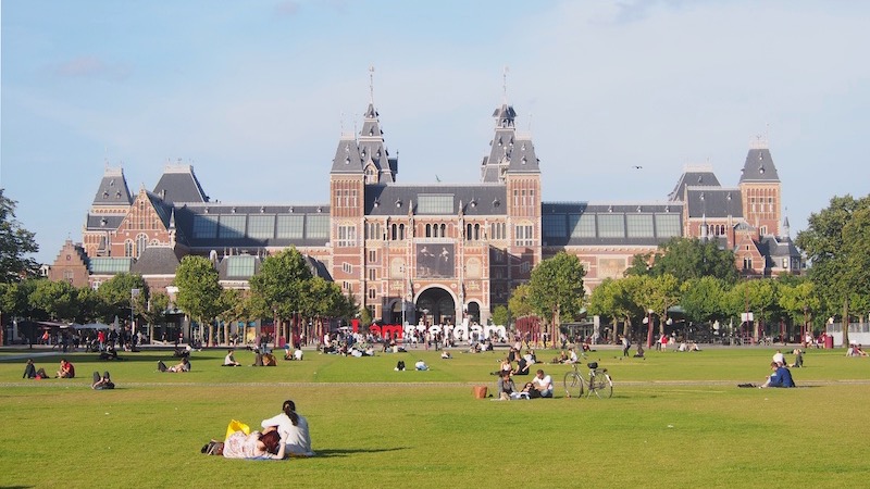 Área do Rijksmuseum em Amsterdã