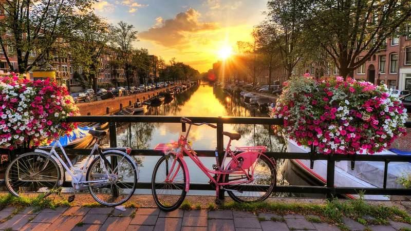 Ponte em Amsterdã na Holanda 