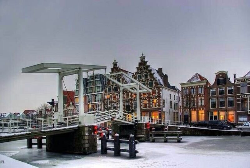 Haarlem na Holanda durante o inverno
