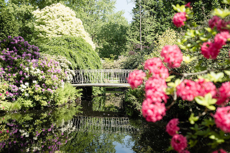 Jardim Inglês no Jardim Botânico Arboretum em Roterdã